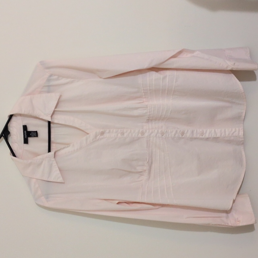 Alfani Light Pink Long Sleeve Blouse Cinched Waist Size 16 Cuffed Sleeves